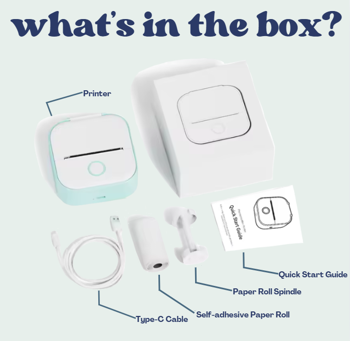 Studova Mini Thermal Printer - Inkless Self-Adhesive Printer